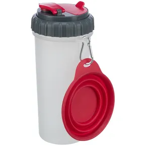 Utazótartály vízhez és takarmányhoz, tállal, 2 × 0,35 l/o11 × 23 cm